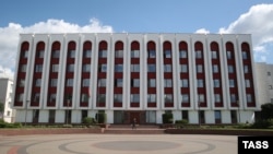 BELARUS - A view of the building of the Belarusian Foreign Ministry on Lenin Street in Minsk, July 30, 2020. 