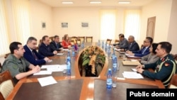 Armenia -Indian and Armenian defense officials meet in Yerevan, May 14, 2024.