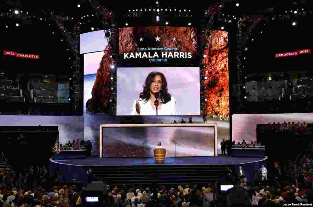 Harris 2012-nji ýylyň 5-nji sentýabrynda Demirgazyk Karolina ştatynyň Şarlotta şäherinde geçirilen Demokratik partiýanyň Milli kongresinde çykyş edende, baş prokuror hökmünde milli abraýa eýe boldy. Onuň spiker saýlanmagy Demokratik partiýadaky artýan abraýyny nygtady.