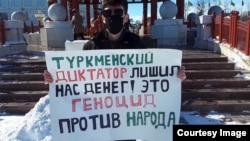 Туркменский блогер Маликберди Алламырадов, Элиста, Россия, 18 февраля 2021 года.
