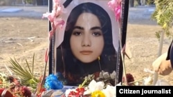Family and friends convened at Armita Garavand's grave to honor the memory of the 17-year-old, who died on October 29.
