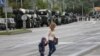 Архіўнае ілюстрацыйнае фота. Пдачас вайсковага параду да 3 ліпеня ў Менску, 2018 год 
