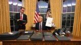 ABŞ-nyň prezidenti wezipesine girişen Donald Tramp Ak tamda ilkinji kararlaryna gol çekýär.
