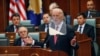 U.S. Vice President Joe Biden delivers a speech at a session of Kosovo's Parliament in Pristina May 21, 2009. 