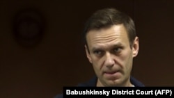 Русија- опозицискиот лидер Алексеј Навални на сослушување во судот во Москва, 12.02.2021