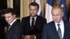 The last time Ukrainian President Volodymyr Zelenskyy (left) and Russian President Vladimir Putin (left) met was in Paris in 2019. 