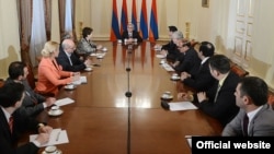 Armenia -- President Serzh Sarkissian meets the representatives of Armenian media, Yerevan, 18Mar2013.