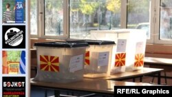 Колаж графика ЗА и ПРОТИВ референдумот за името