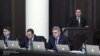 Armenia -- Justice Minister Hrayr Tovmasian addresses a cabinet meeting, Yerevan, 15Dec2011.