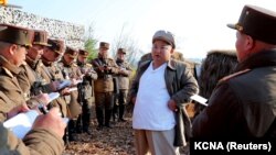 کیم جونگاون در تصویری گزارششده در ۹ آوریل/ ۲۱ فروردین ماه