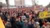 Armenia -- Supporters of Tigran Karapetian, the owner of the closed ALM television, rally in Yerevan, 28Feb2011.