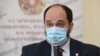 Armenia -- Eucation Minister Arayik Harutiunian at a news conference in Yerevan, September 16, 2020.