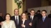 Armenia -- Former President Robert Kocharian with his wife and children.