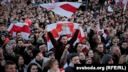 Сьвяткаваньня 100 год Беларускай Народнай Рэспублікі ў Менску, 25 сакавіка 2018 