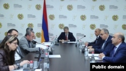 Armenia- Justice Minister Grigor Minasian chairs a session of the Constitutional Reforms Council, Yerevan, September 19, 2024.