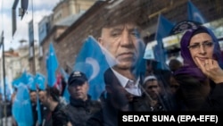 The report says of the Members of China's Uyghur Muslim population continue to be subject to that "the Chinese government has ripped entire families apart, detaining between 800,000 and 2 million adults in concentration camps and relegating some of their children to orphanages." 