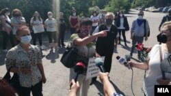 Протест на текстилни работнички од штипската фабрика „Алкон текст“