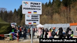 Польшанын аймагына өткөн украиналык качкындар.
