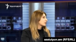 Զարուհի Փոստանջյանը «Ազատության» ստուդիայում, արխիվ: