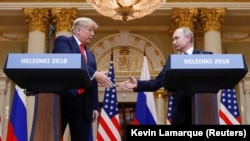 Трамп жана Путин. Хельсинки, 16-июль, 2018-жыл.