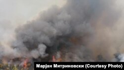 Пожар во близина на Пехчево. Илустрација.