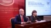 Министерот за финансии, Драган Тевдовски и министерката за труд и социјална политика, Мила Царовска.