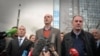 Liderët e partive opozitare në Kosovë: Visar Ymeri nga Lëvijza Vetëvendosje, Ramush Haradinaj nga Aleanca për Ardhmërinë e Kosovës dhe Fatmir Limaj nga partia Nisma