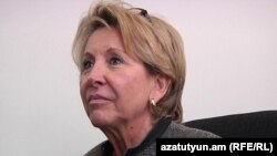 Armenia -- Belgian Senator Dominique Tilmans in Yerevan, 2Nov2010.
