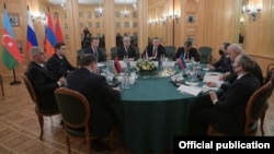 Ռուսաստանի, Հայաստանի և Ադրբեջանի փոխվարչապետերի հանդիպումը Մոսկվայում, 30-ը հունվարի, 2021թ․
