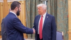 АКШнын президенти Дональд Трамп жана Сириянын лидери Ахмед аш-Шараа. Эр-Рияд, 2025-жылдын 14-майы