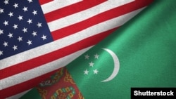 Türkmen we amerikan baýdaklary