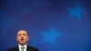 Türkiýäniň premýer-ministri Rejep Taýyp Erdogan çykyş edýär. Belgiýa. Ýanwar, 2014 ý.