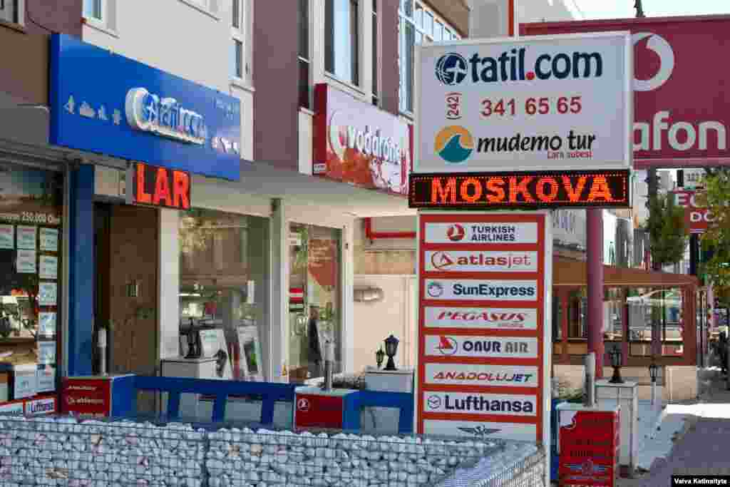 Анталиядәге Mudem Tour сәяхәт ширкәте элек Русиядән килгән туристларга гына хезмәт күрсәтә иде, хәзер аның эше бетте 