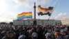 Акция "10-й петербургский прайд" на Дворцовой площади, 3 августа