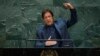عمران خان د ملګرو ملتونو غونډې ته وینا کوي.