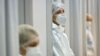 Serbia -- Medical workers at a newly established vaccination centre at the Belgrade fair, Belgrade, January 19, 2021.