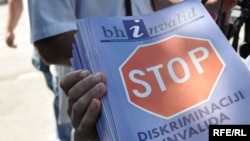 Povodom Međunarodnog dana osoba sa invaliditetom, 3. decembar 2009. Foto: Midhat Poturović