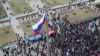 Demonstraţie pro-rusă în Doneţk, 3 martie 2014