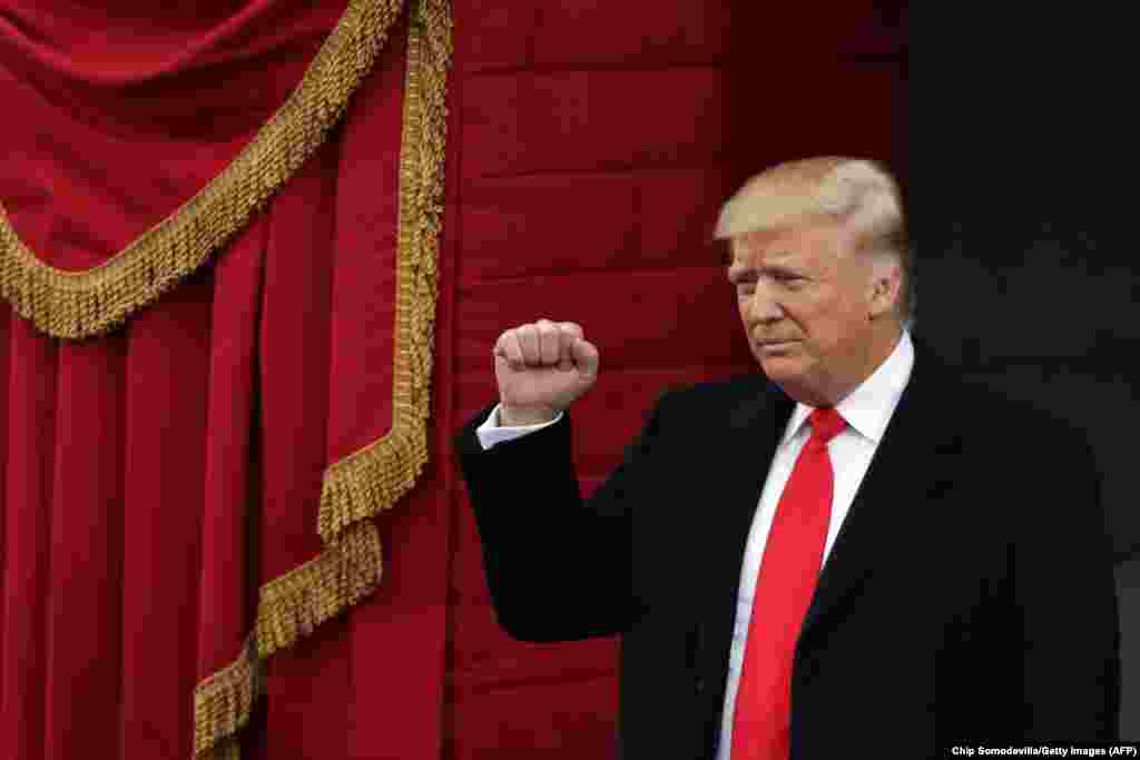 U.S. -- WASHINGTON, DC - JANUARY 20: U.S. President-elect Donald Trump arrives on the West Front of the U.S. Capitol on January 20, 2017 in Washington, DC. In today's inauguration ceremony Donald J. Trump becomes the 45th president of the United States.