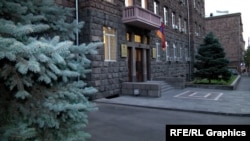Armenia -- The main entrance to the National Security Service headquarters in Yerevan.