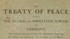 Cover of the English version - Treaty of Versailles