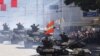 Moldova -- Tanks of self-proclaimed separatist Transdnester's region move during a military parade during Independence Day celebration in Tiraspol, 02Sep2010