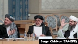 هیئت نمایندگی طالبان در مذاکرات مسکو در سال گذشته میلادی