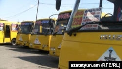 Armenia -- Commuter buses belonging to the King Delux company, Abovian, 11Jul2012.