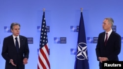 ԱՄՆ պետքարտուղար Էնթոնի Բլինքենը և ՆԱՏՕ-ի գլխավոր քարտուղար Յենս Ստոլտենբերգը, Բրյուսել, 4 մարտի, 2022թ.