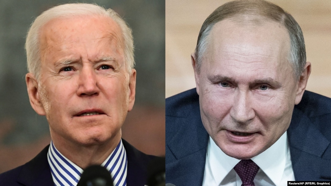 U.S. President Joe Biden (left) and Russian President Vladimir Putin (composite file photo)