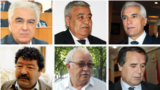 Täjigistanda döwlet agdarylyşygy bilen baglanyşykly günäkärlenýänler. Çepden saga: Saidjafar Usmonzoda, Akbarşo Iskandarow, Hamrohon Zarifi, Şokirjon Hakimow, Ahmadşoh Komilzoda, Abdulfaýz Atoý.
